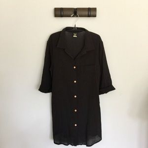 Wear Abouts Button Top/Coverup - Size Med (tall)